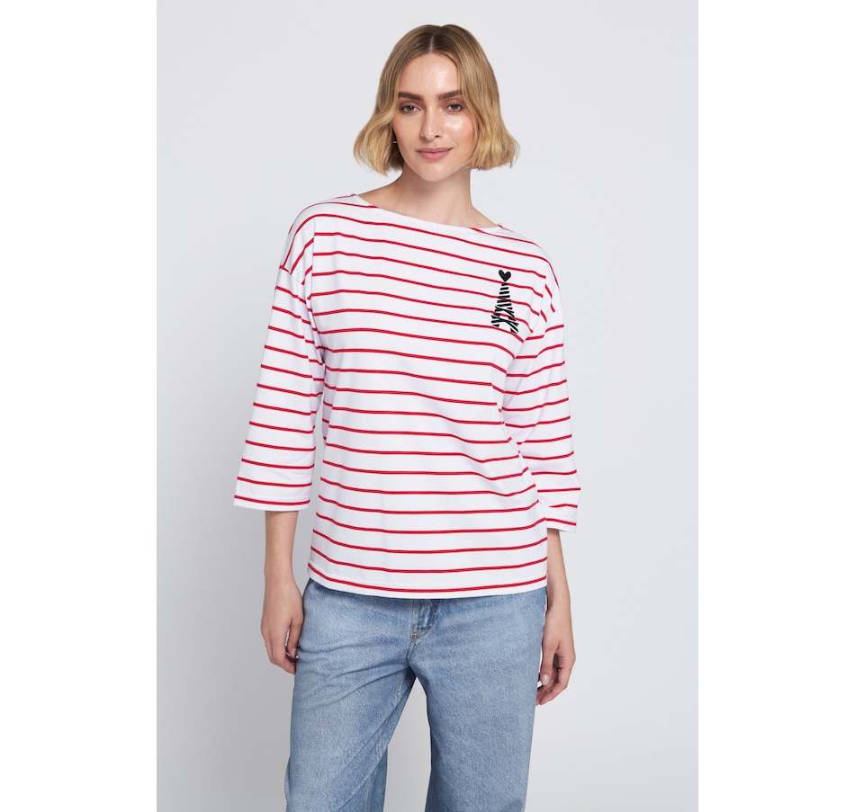 Image 101422_RWH.jpg, Product 101-422 / Price $59.88, ELLE Striped Long Sleeve With Graphic from ELLE on TSC.ca's Fashion department