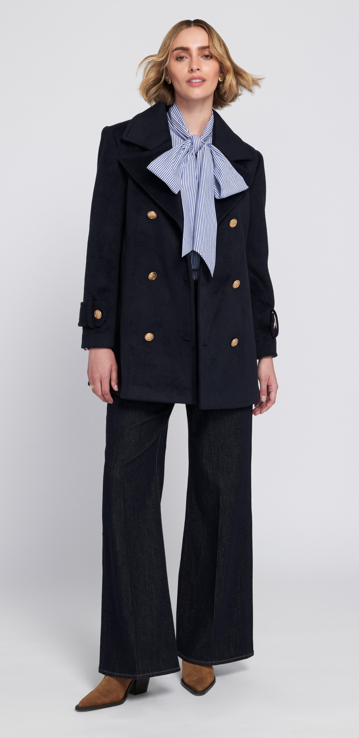 ELLE Wool-Like Melton Peacoat - TSC.ca