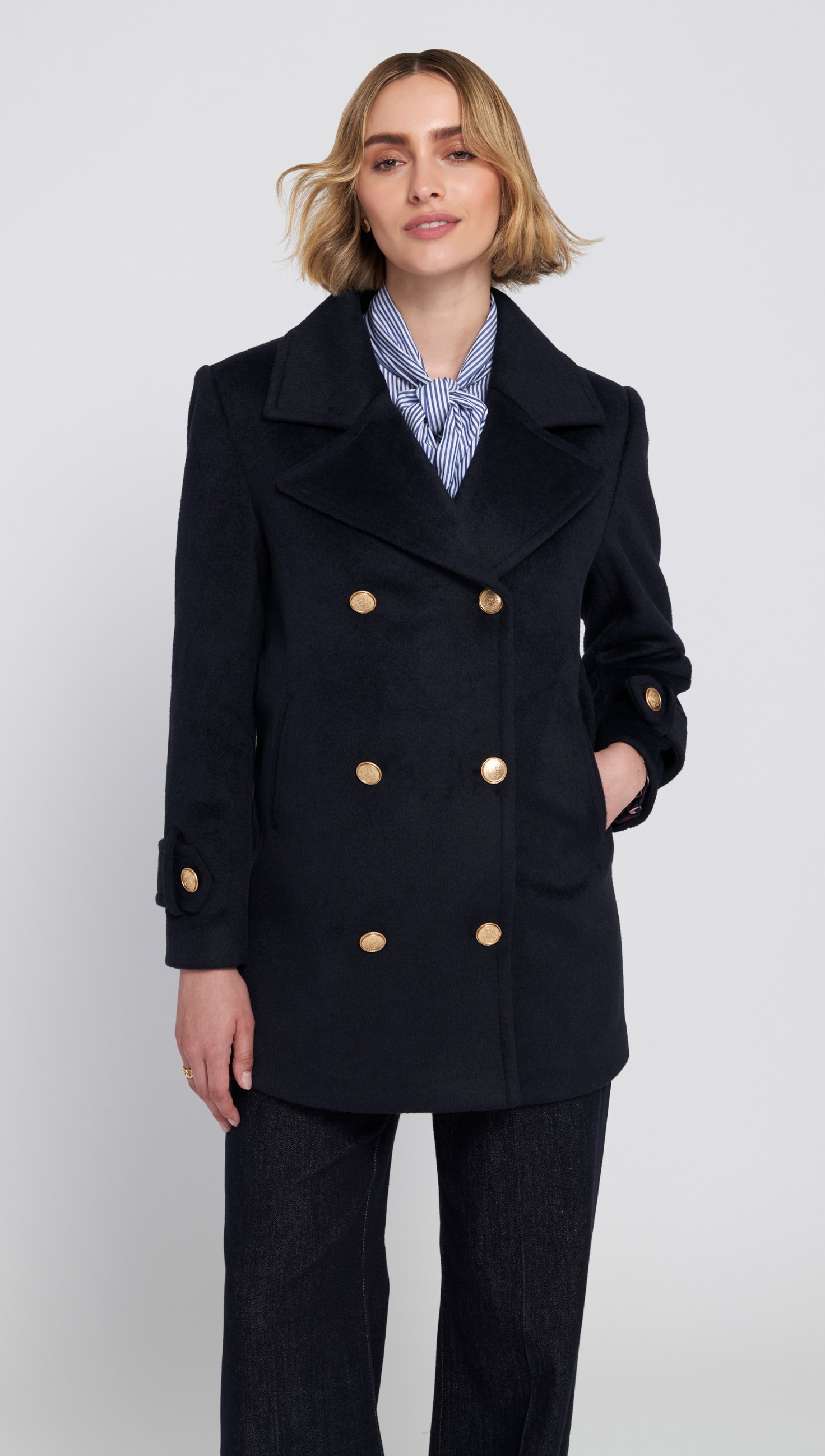 MIELI INVARIANT＊Melton Wool Gown Coat MIELI INVARIANT＊Melton Wool Gown Coat MIELI INVARIANT