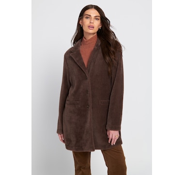 ELLE Fuzzy Knit Coat