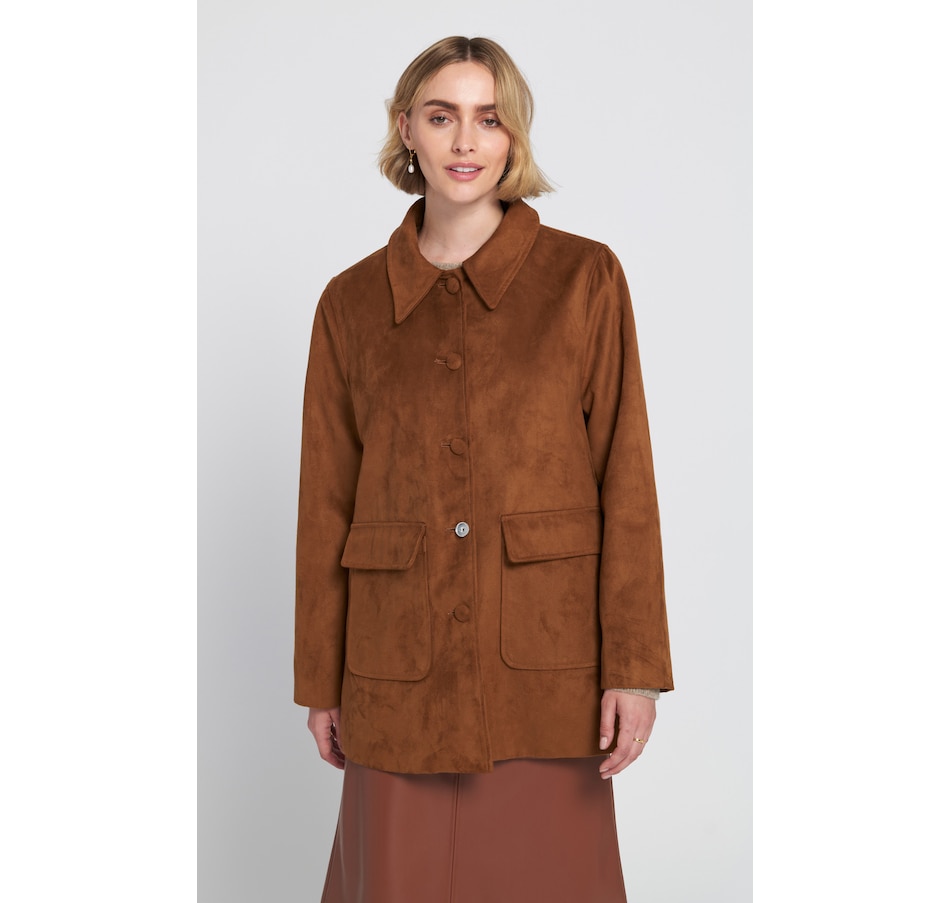 Image 101464_ALTMORE1.jpg, Product 101-464 / Price $119.88, ELLE Faux Suede Car Coat from ELLE on TSC.ca's Fashion department