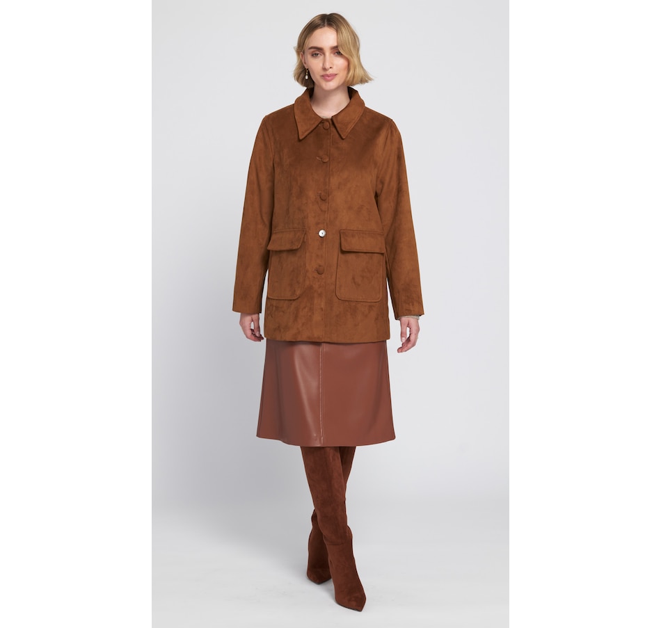 Image 101464_ALTMORE2.jpg, Product 101-464 / Price $119.88, ELLE Faux Suede Car Coat from ELLE on TSC.ca's Fashion department
