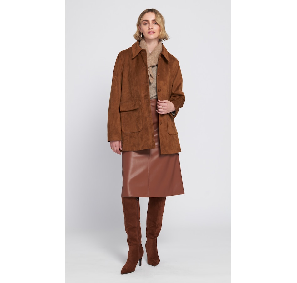 Image 101464_ALTMORE3.jpg, Product 101-464 / Price $119.88, ELLE Faux Suede Car Coat from ELLE on TSC.ca's Fashion department