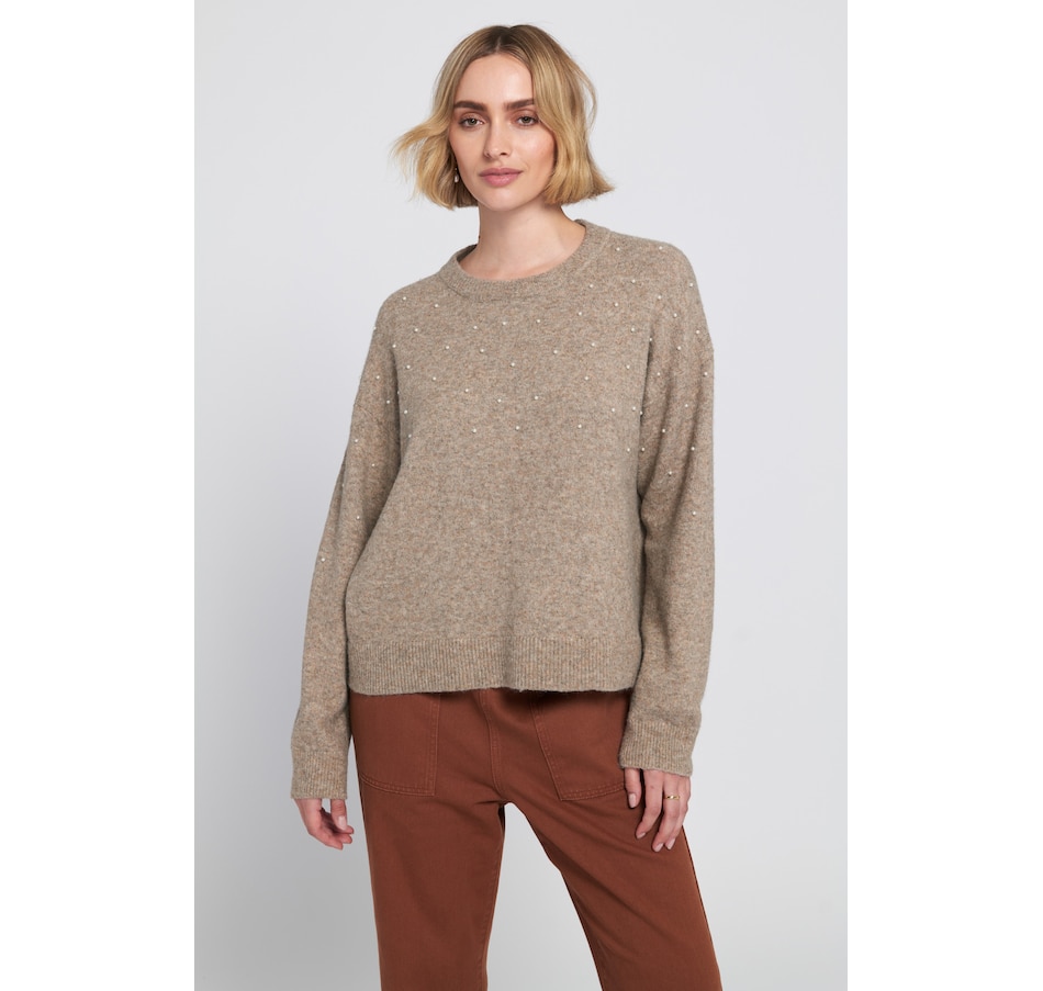 Image 101465_LAT.jpg, Product 101-465 / Price $69.88, ELLE Pearl Trimmed Sweater from ELLE on TSC.ca's Fashion department
