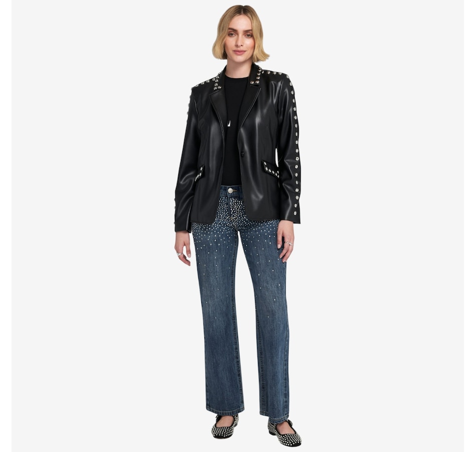 Image 101479_ALTMORE1.jpg, Product 101-479 / Price $124.88, ELLE Studded Faux Leather Blazer from ELLE on TSC.ca's Fashion department