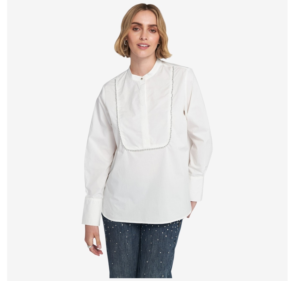 Image 101480_WHT.jpg, Product 101-480 / Price $69.88, ELLE Beaded Shirt from ELLE on TSC.ca's Fashion department