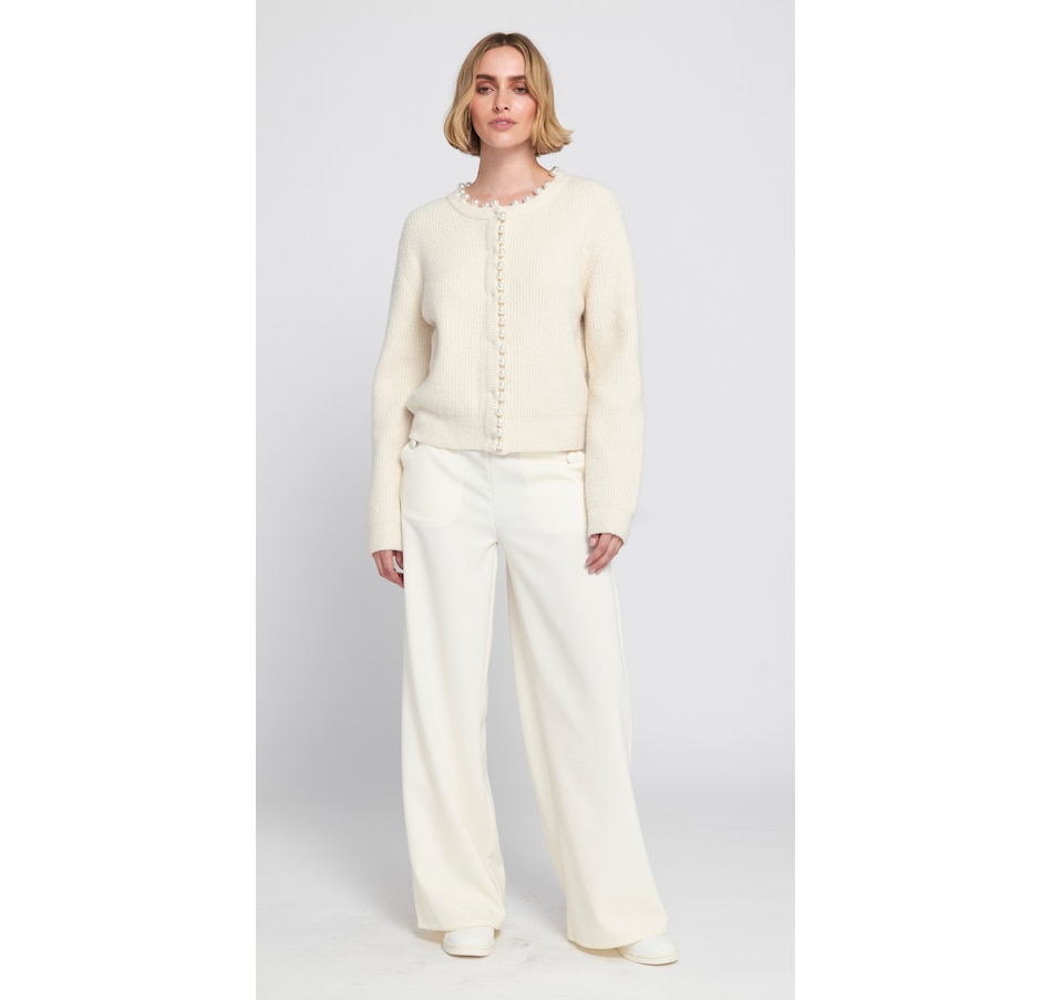Image 101523_WNW.jpg, Product 101-523 / Price $79.88, ELLE Pearl Trimmed Sweater from ELLE on TSC.ca's Fashion department