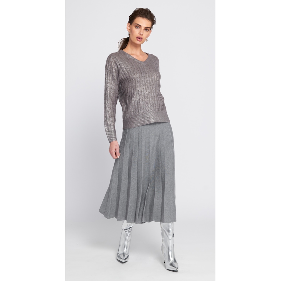 Image 101530_GRY.jpg, Product 101-530 / Price $74.88, ELLE Pleated Sweater Skirt from ELLE on TSC.ca's Fashion department
