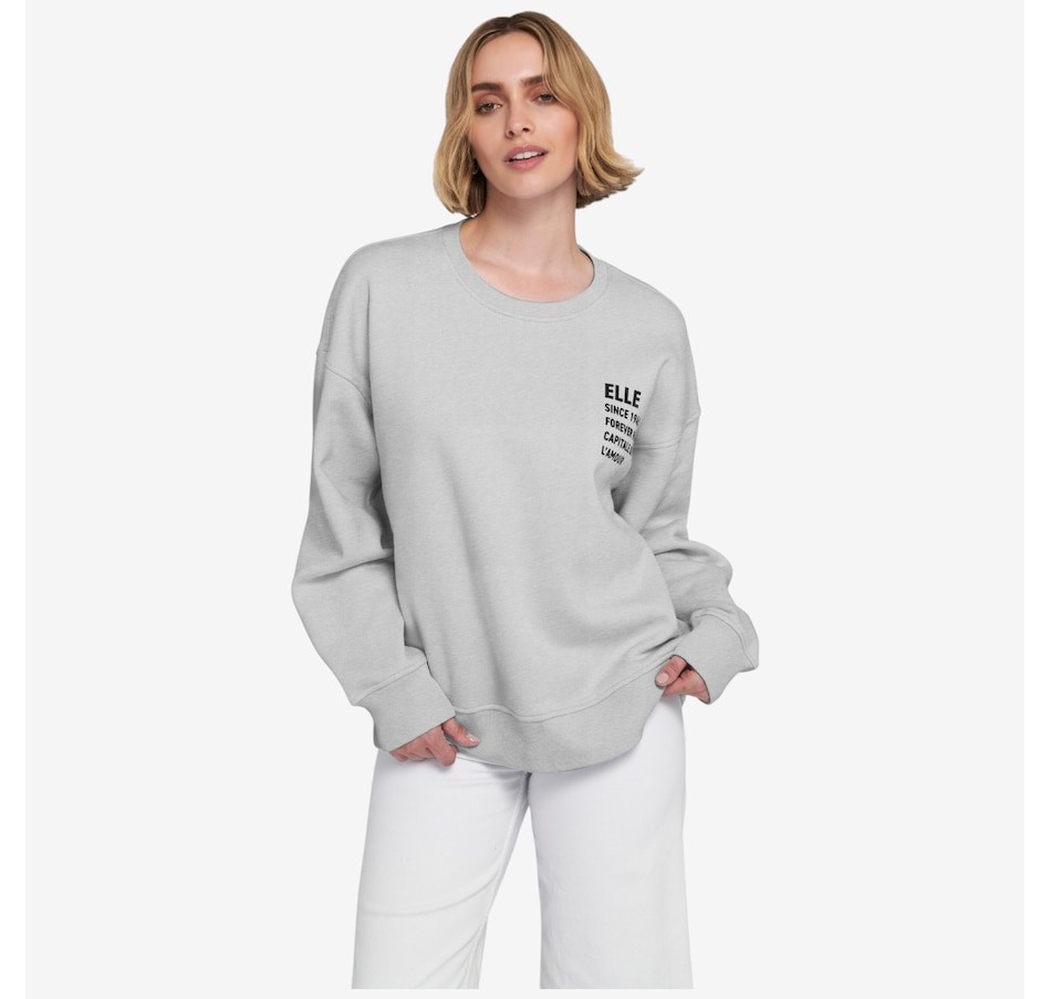 Image 101533_GRY.jpg, Product 101-533 / Price $44.88, ELLE Graphic Sweatshirt from ELLE on TSC.ca's Fashion department