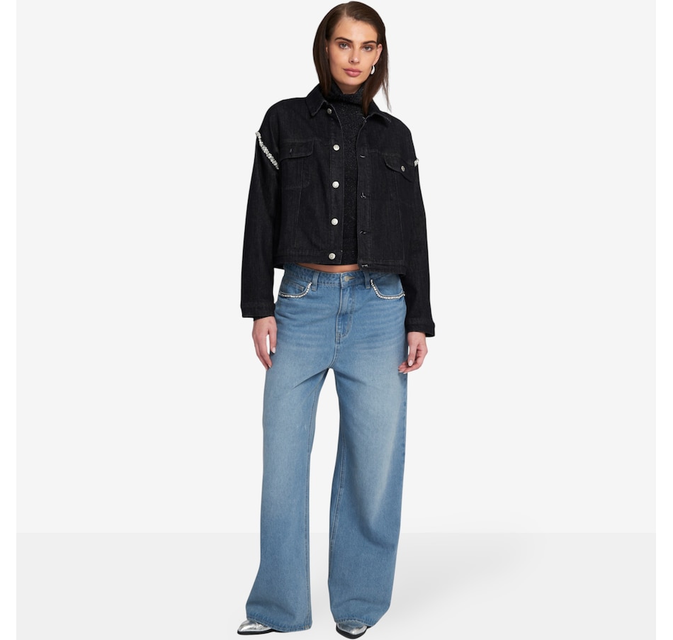 Image 101563_ALTMORE1.jpg, Product 101-563 / Price $109.88, ELLE Rhinestone Trim Denim Jacket from ELLE on TSC.ca's Fashion department