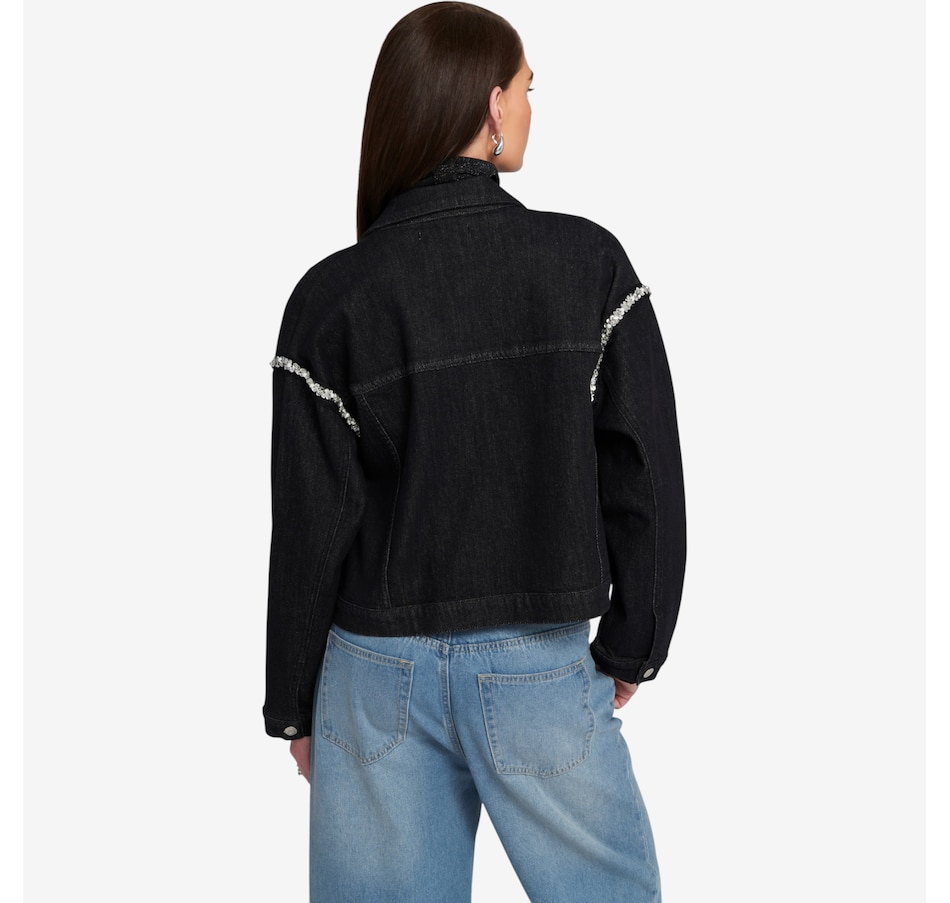 Image 101563_ALTMORE2.jpg, Product 101-563 / Price $109.88, ELLE Rhinestone Trim Denim Jacket from ELLE on TSC.ca's Fashion department