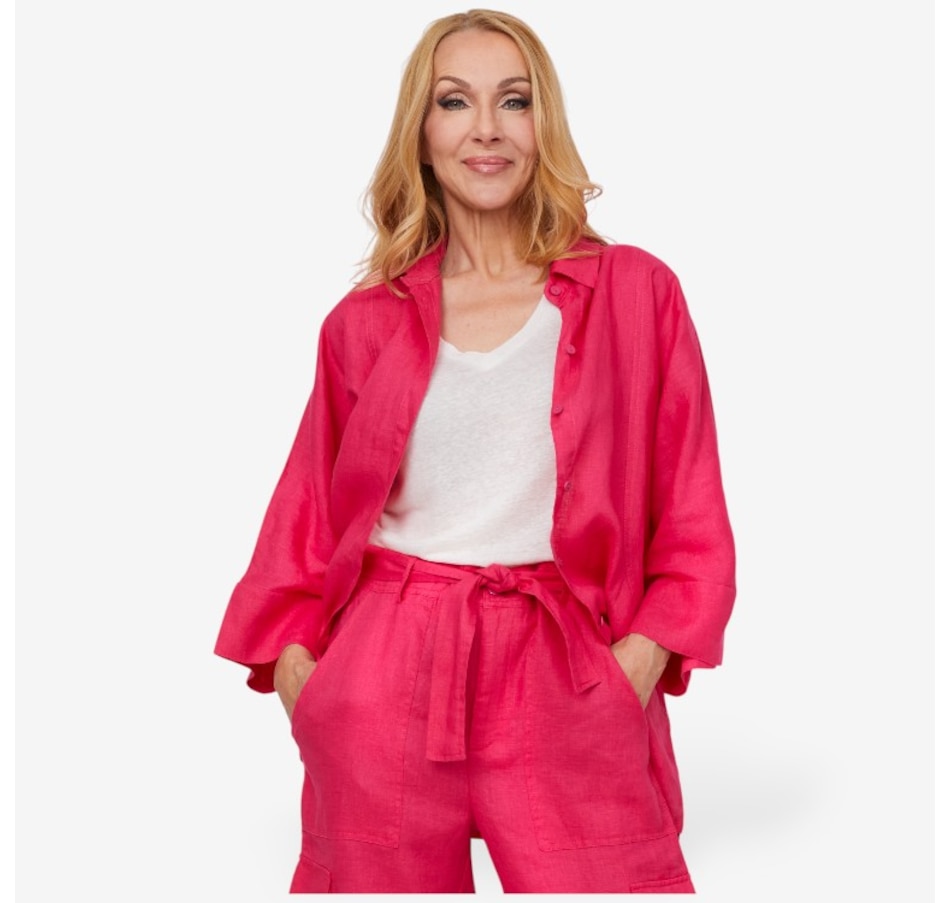 Image 101589_RSE.jpg, Product 101-589 / Price $49.33, Brian Bailey Short Sleeve Linen Shirt Jacket with V-Neck Tee from Brian Bailey on TSC.ca's Fashion department