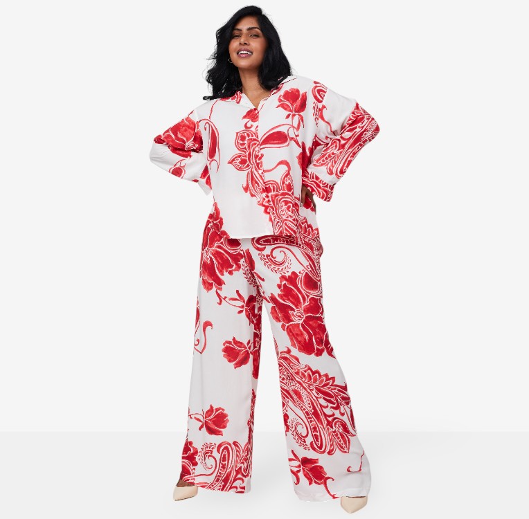 Brian Bailey Printed Long Sleeve Blouse - TSC.ca