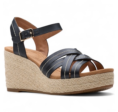 Clarks Sabina Strap Wedge Sandal
