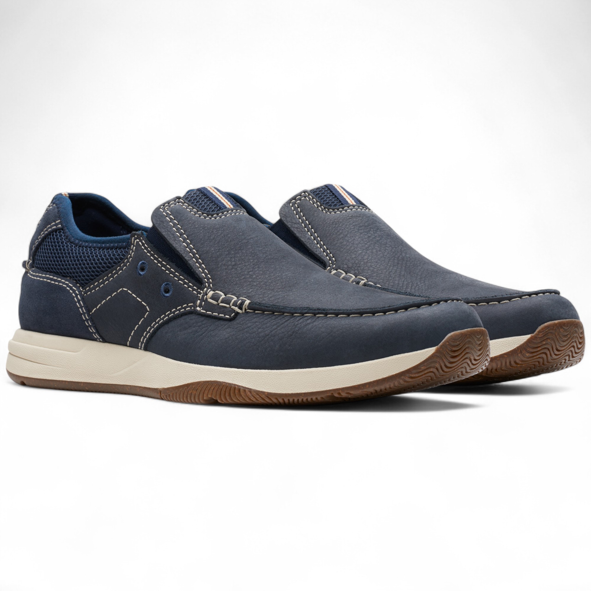 Clarks Pantofole da uomo, in pelle scamosciata, Navy, 47 EU