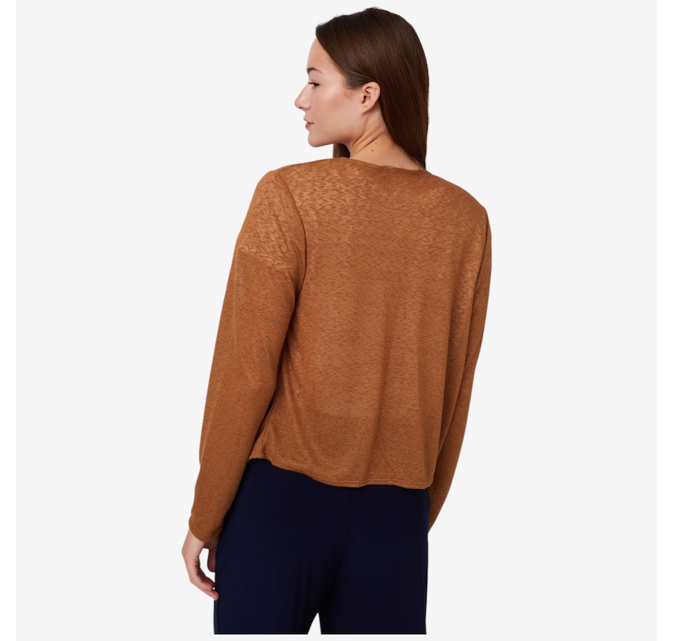 Image 101660_ALTMORE2.jpg, Product 101-660 / Price $29.88, Kim & Co. Linen Look Knit Long Sleeve Signature Bolero from Kim & Co. on TSC.ca's Fashion department