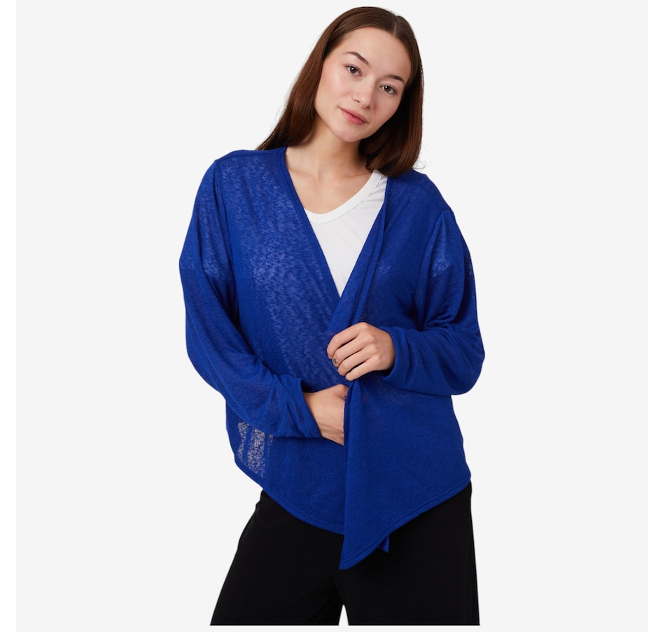 Image 101660_COB.jpg, Product 101-660 / Price $29.88, Kim & Co. Linen Look Knit Long Sleeve Signature Bolero from Kim & Co. on TSC.ca's Fashion department