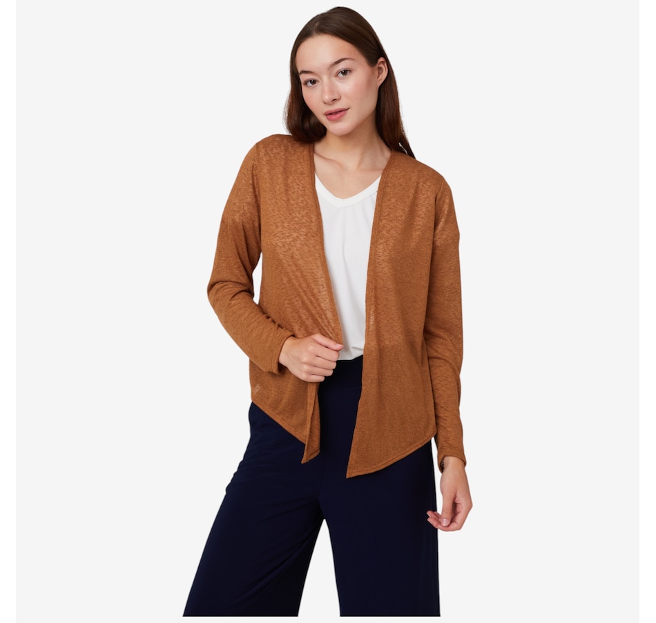 Image 101660_CRE.jpg, Product 101-660 / Price $29.88, Kim & Co. Linen Look Knit Long Sleeve Signature Bolero from Kim & Co. on TSC.ca's Fashion department