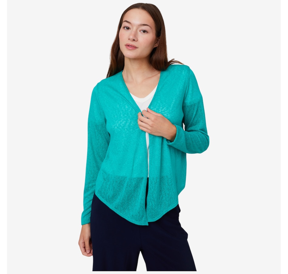 Image 101660_DEPSE.jpg, Product 101-660 / Price $29.88, Kim & Co. Linen Look Knit Long Sleeve Signature Bolero from Kim & Co. on TSC.ca's Fashion department