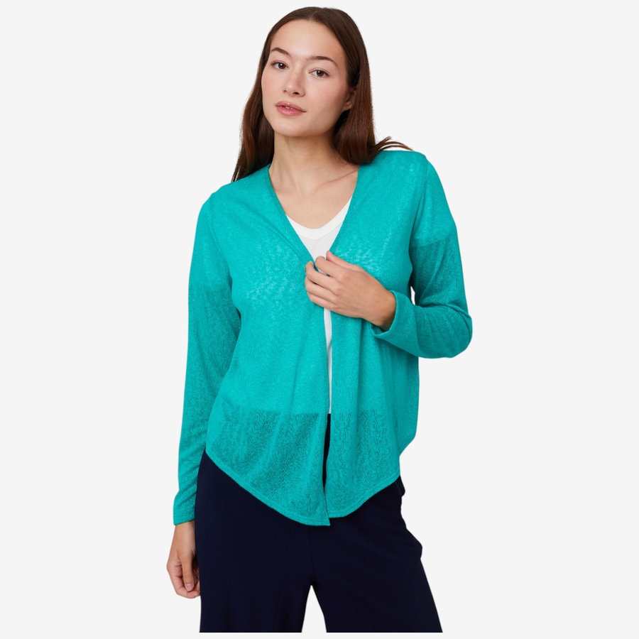 Image 101660_DEPSE.jpg, Product 101-660 / Price $19.33, Kim & Co. Linen Look Knit Long Sleeve Signature Bolero from Kim & Co. on TSC.ca's Fashion department