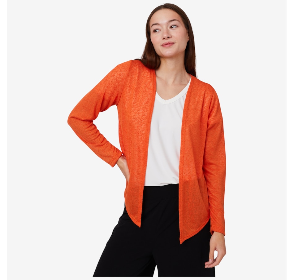 Image 101660_ORA.jpg, Product 101-660 / Price $29.88, Kim & Co. Linen Look Knit Long Sleeve Signature Bolero from Kim & Co. on TSC.ca's Fashion department