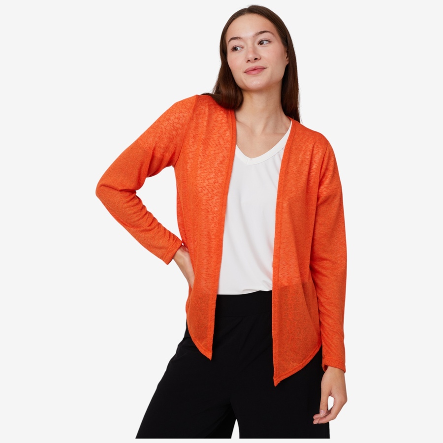 Image 101660_ORA.jpg, Product 101-660 / Price $19.33, Kim & Co. Linen Look Knit Long Sleeve Signature Bolero from Kim & Co. on TSC.ca's Fashion department