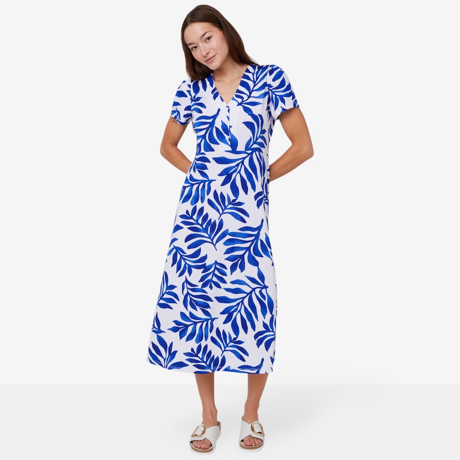 Image 101661_WBU.jpg, Product 101-661 / Price $39.88, Kim & Co. Printed Brazil Knit Jersey Short Sleeve Jenny Midi Dress from Kim & Co. on TSC.ca's Fashion department
