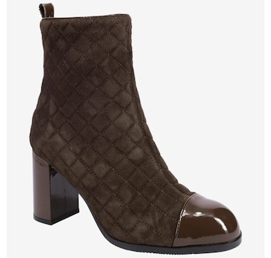 Ron White Michelle Suede Quilted Ankle Boot
