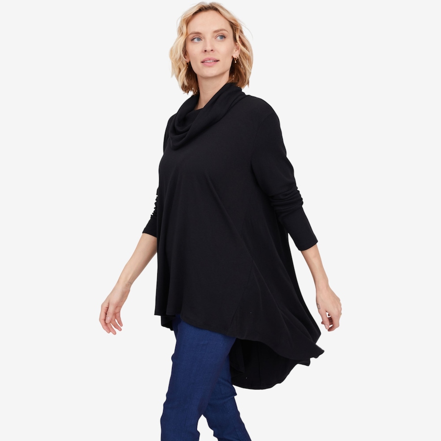 Image 101776_BLK.jpg, Product 101-776 / Price $84.88, Red Coral Dramatic High Low Tunic from Red Coral Fashions on TSC.ca's Fashion department