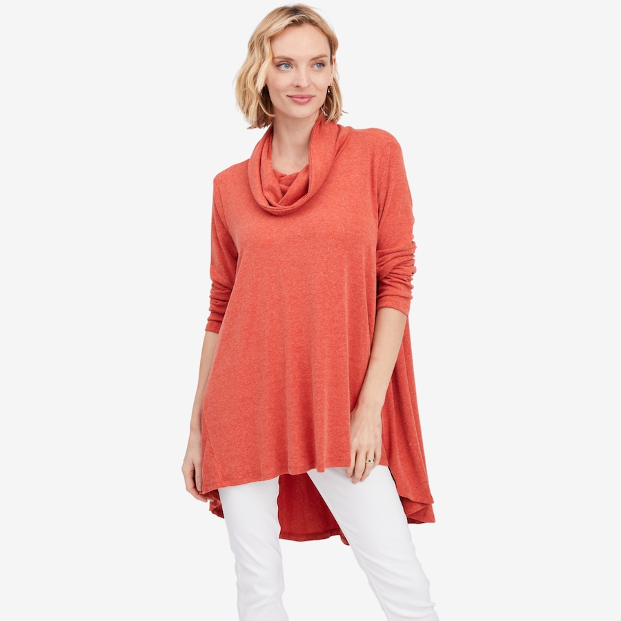 Image 101776_ORA.jpg, Product 101-776 / Price $84.88, Red Coral Dramatic High Low Tunic from Red Coral Fashions on TSC.ca's Fashion department