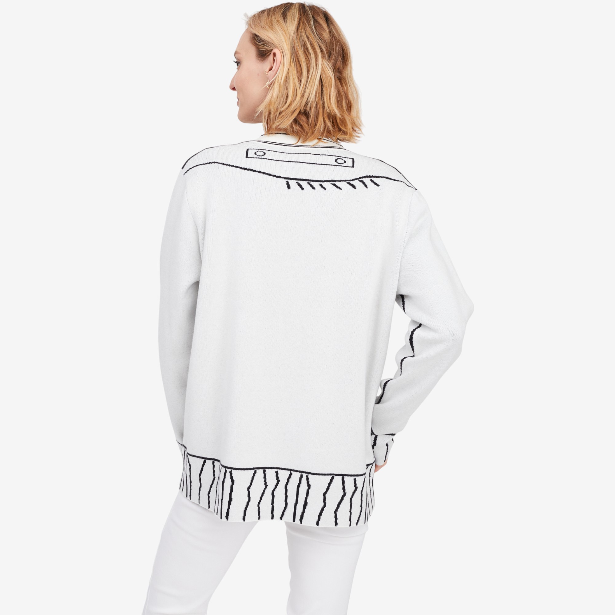 Red Coral Print Graffiti Cardigan - TSC.ca