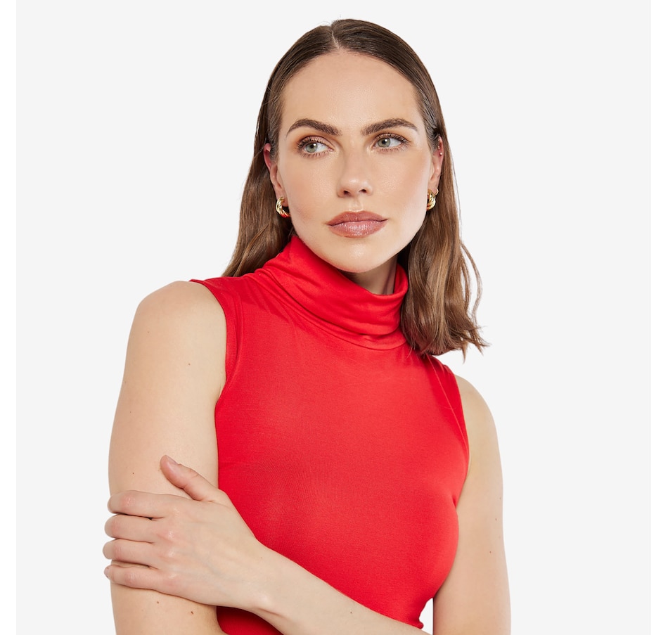 Image 101792_ALTMORE1.jpg, Product 101-792 / Price $50.00, Apricot Heavy Jersey Sleeveless Roll Neck Top from Apricot on TSC.ca's Fashion department