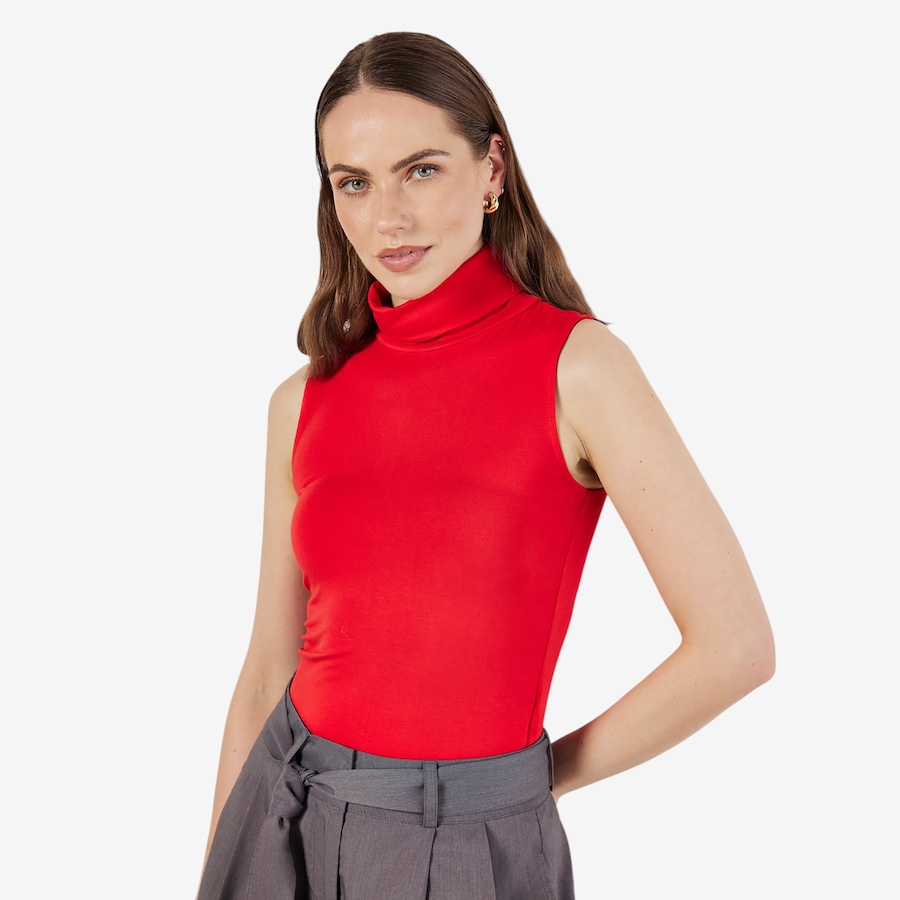 Image 101792_RED.jpg, Product 101-792 / Price $29.88, Apricot Heavy Jersey Sleeveless Roll Neck Top from Apricot on TSC.ca's Fashion department