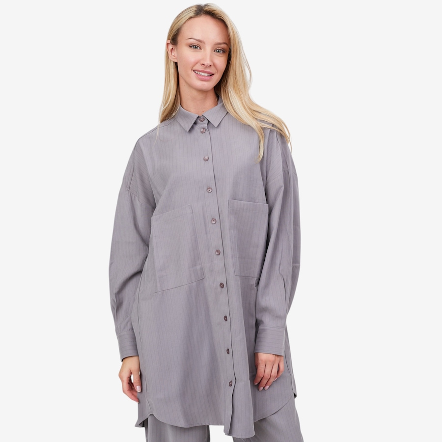Image 101807_GRY.jpg, Product 101-807 / Price $64.88, Apricot Pinstripe Oversized Tunic from Apricot on TSC.ca's Fashion department