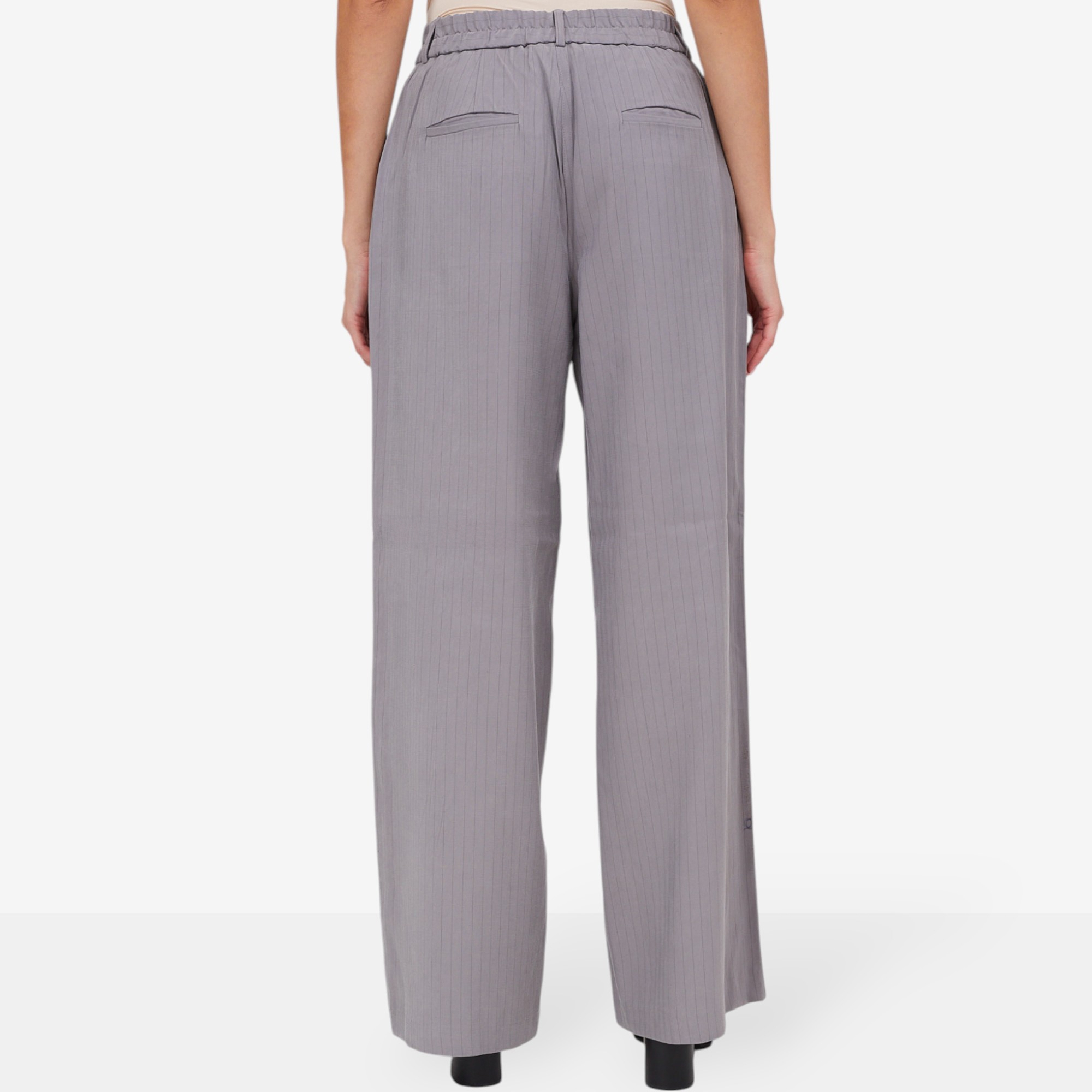 Apricot Pinstripe Pleated Trousers - TSC.ca