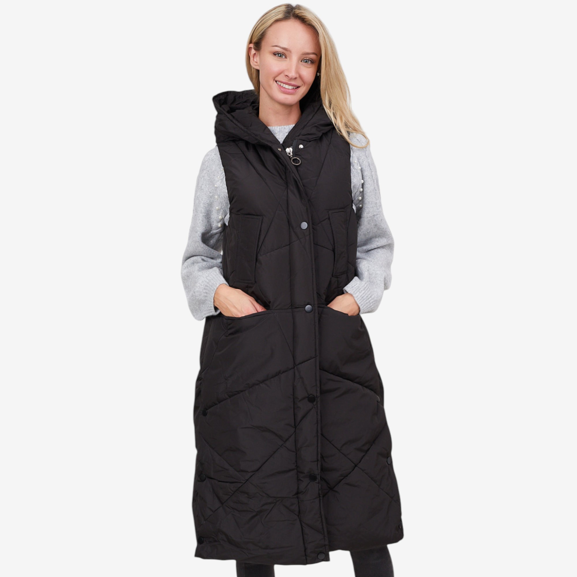 Apricot Panel Hooded Gilet - TSC.ca