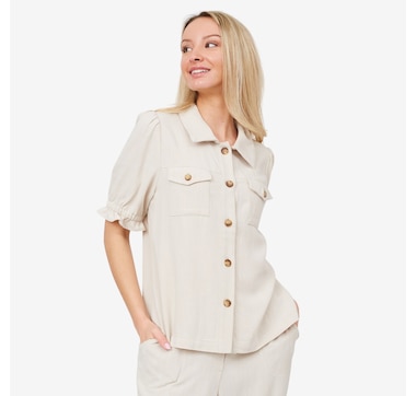 Product 101-819 / Price $129.99 , Legacy Roma Soft Linen Blend Short Sleeve Shirt Jacket 