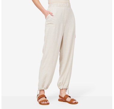 Product 101-820 / Price $89.99 , Legacy Roma Soft Linen Blend Tie Detail Pant