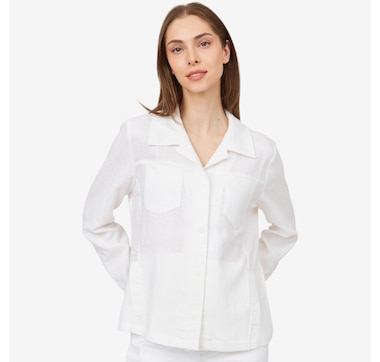 Product 101-822 / Price $114.99 , Legacy Linen Tencel Denim Style Shirt Jacket