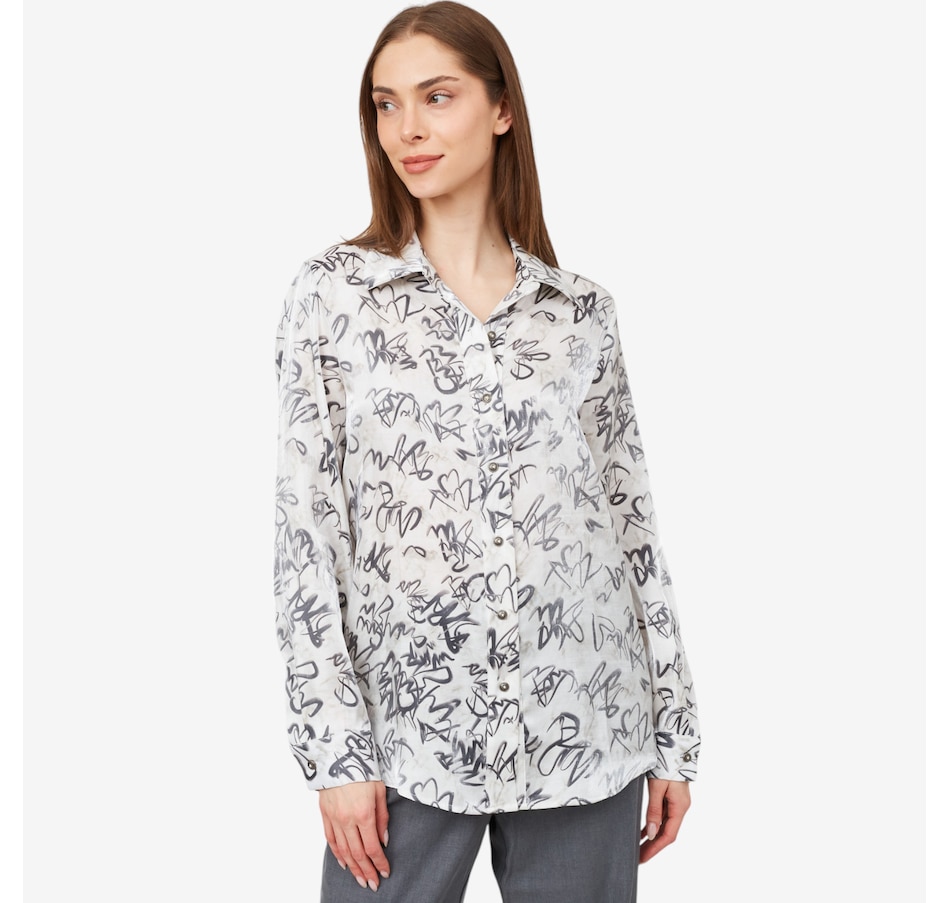 Image 101833_GET.jpg, Product 101-833 / Price $49.33, Legacy Shino Shimmer Script Print Blouse from Legacy on TSC.ca's Fashion department