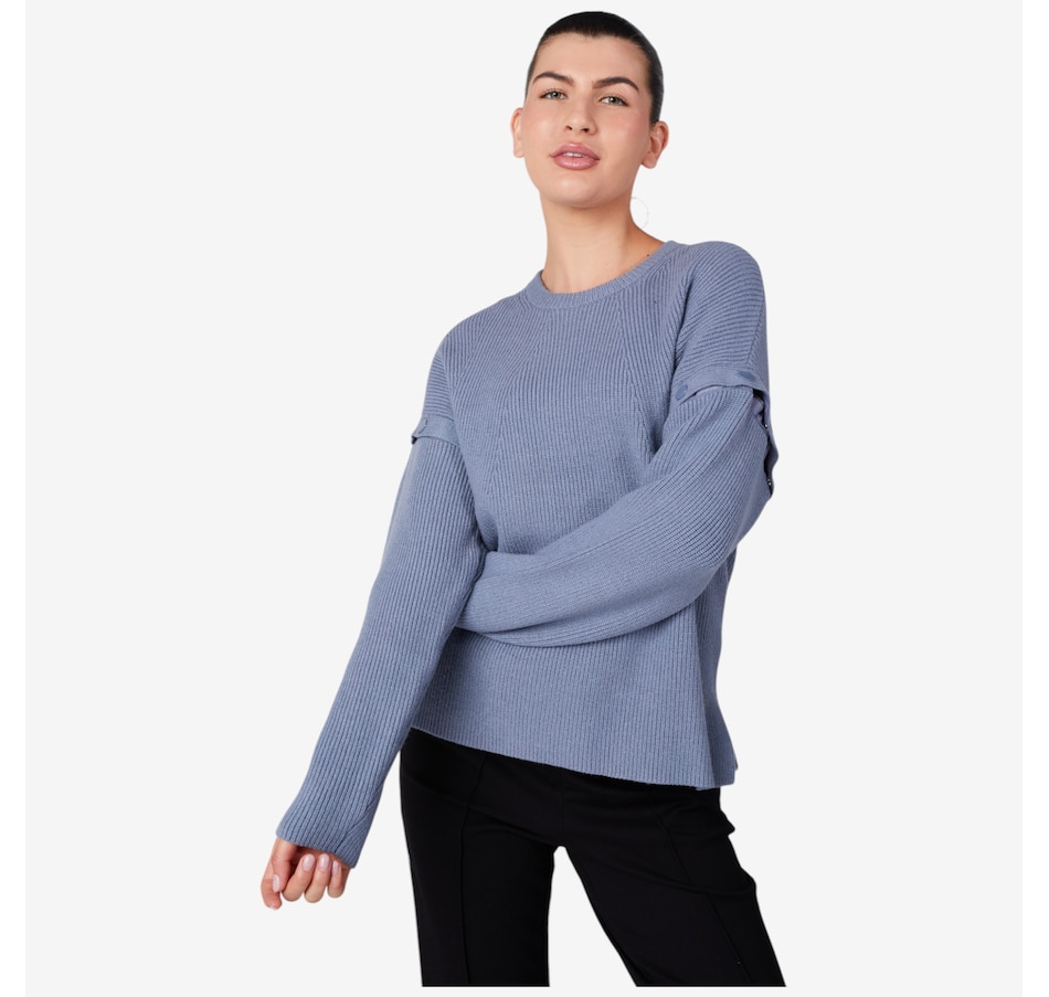 Image 101843_BUM.jpg, Product 101-843 / Price $149.99, Jhoan Sebastian Grey Convertible Sweater with Removable Sleeves from Jhoan Sebastian Grey on TSC.ca's Fashion department