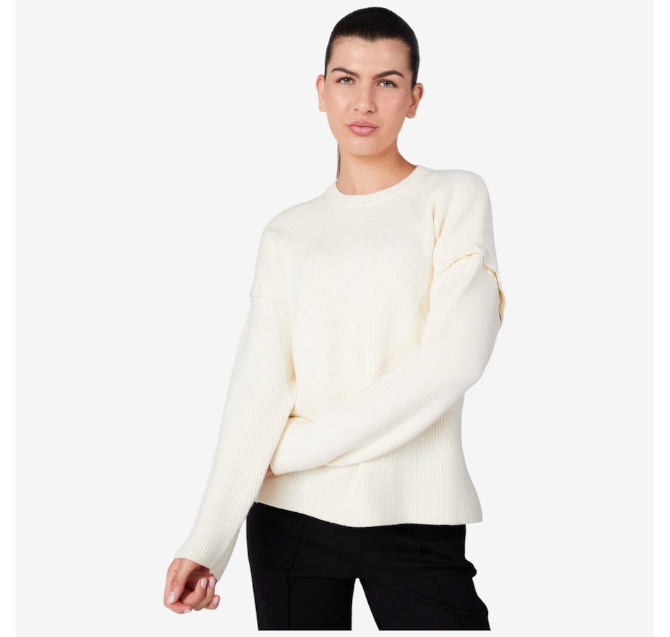 Image 101843_CRM.jpg, Product 101-843 / Price $149.99, Jhoan Sebastian Grey Convertible Sweater with Removable Sleeves from Jhoan Sebastian Grey on TSC.ca's Fashion department