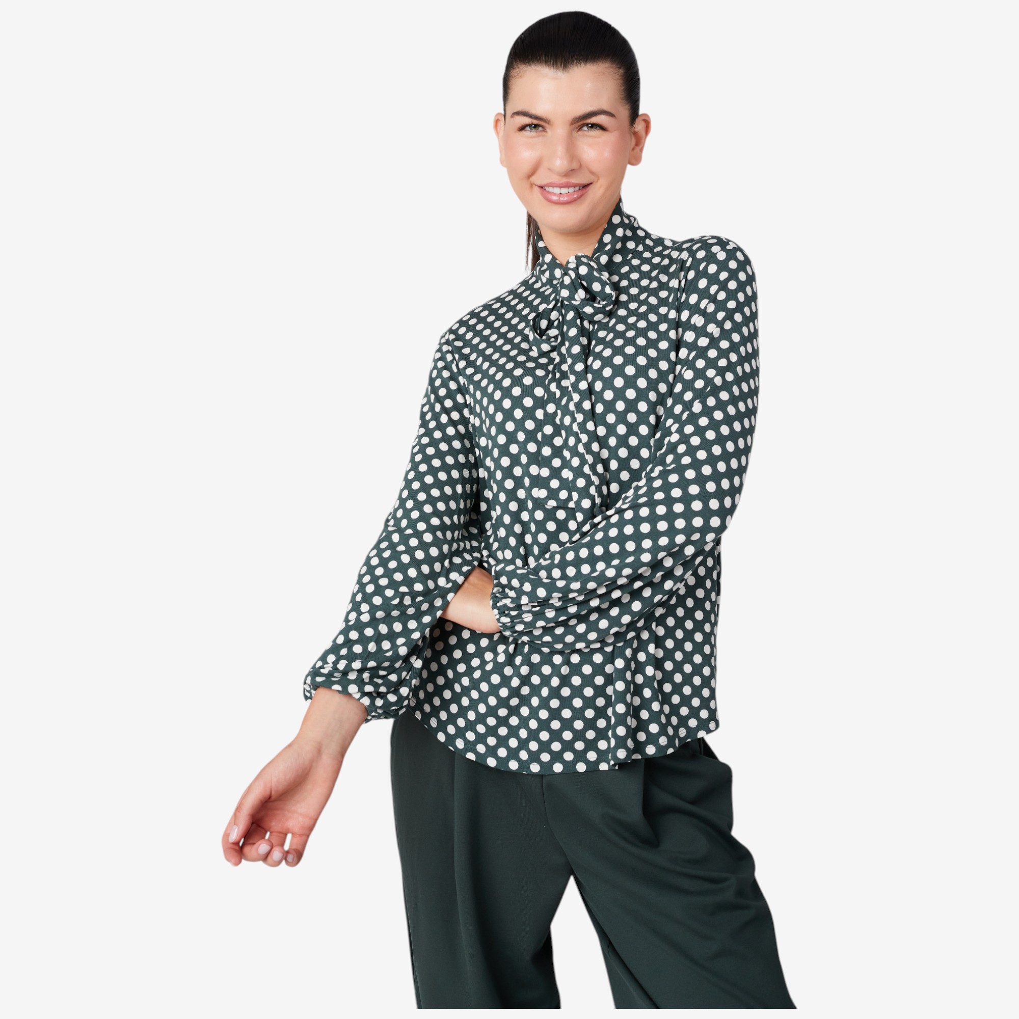 Stacy London Pullover Jersey Bow Blouse - TSC.ca