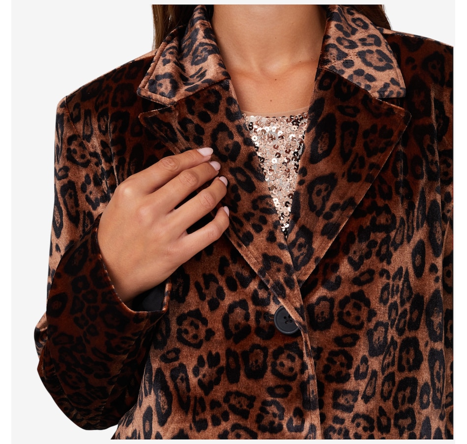 Image 101857_ALTMORE1.jpg, Product 101-857 / Price $170.00, Stacy London Single Breasted Velvet Blazer from by Stacy London on TSC.ca's Fashion department