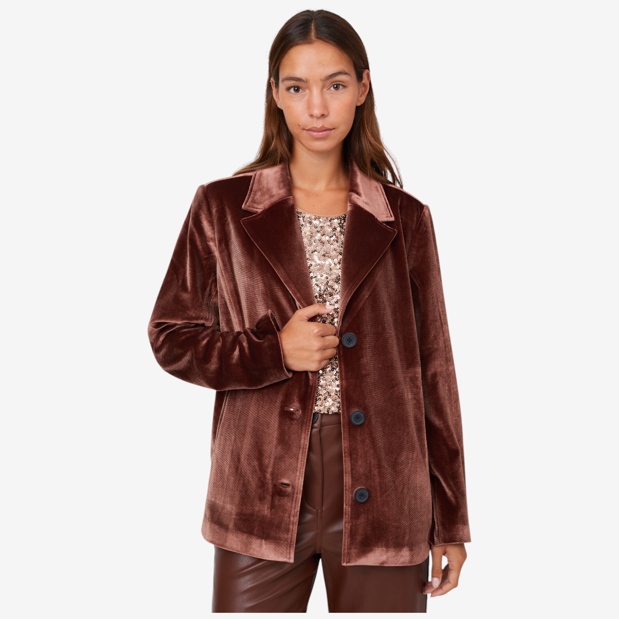 Stacy London Single Breasted Velvet Blazer - TSC.ca