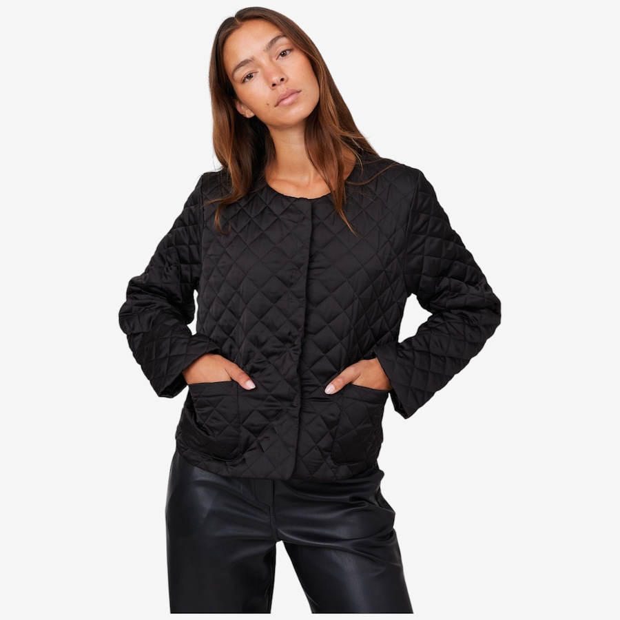 Image 101860_BLK.jpg, Product 101-860 / Price $49.33, Stacy London Quilted Satin Jacket from by Stacy London on TSC.ca's Fashion department