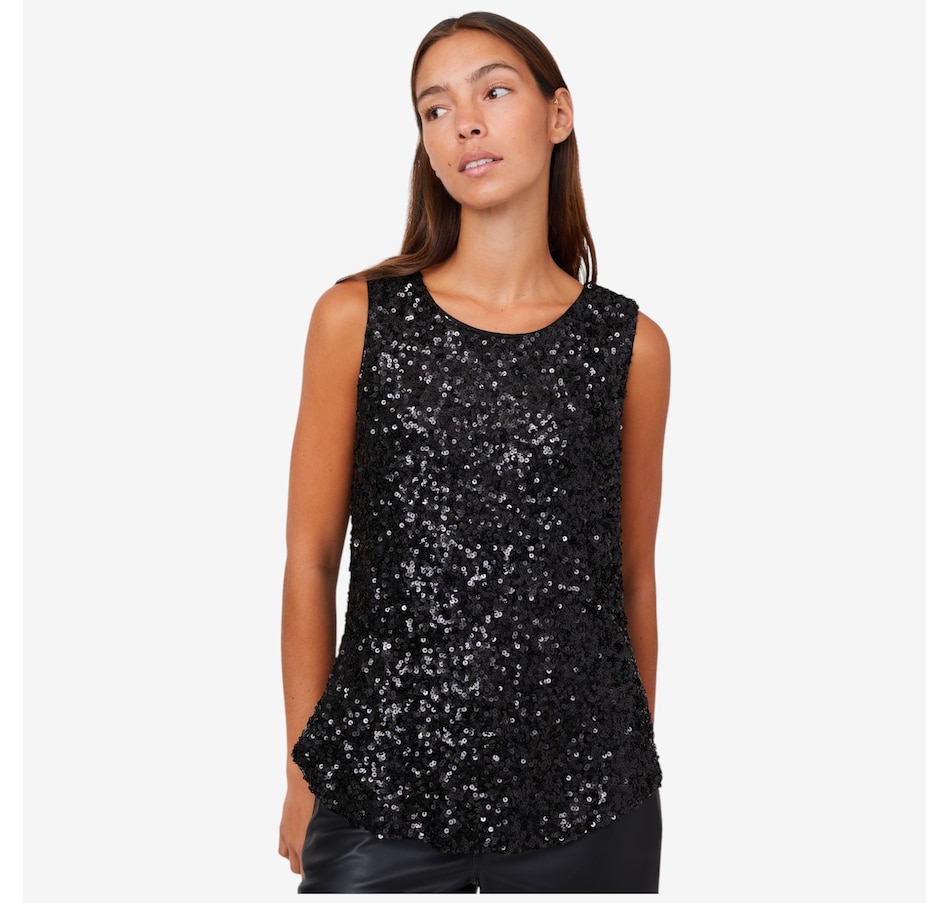 Image 101861_BLK.jpg, Product 101-861 / Price $64.88, Stacy London Knit Sequin Top from by Stacy London on TSC.ca's Fashion department