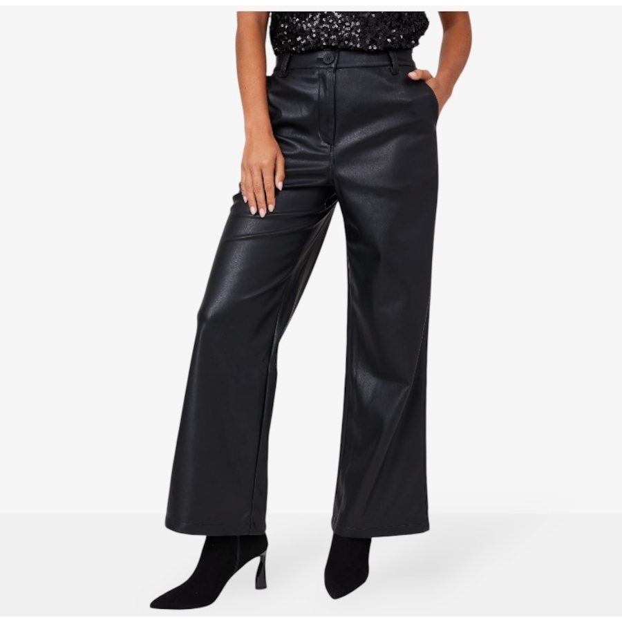 Image 101862_BLK.jpg, Product 101-862 / Price $94.88, Stacy London Faux Leather Pleated Trouser from by Stacy London on TSC.ca's Fashion department