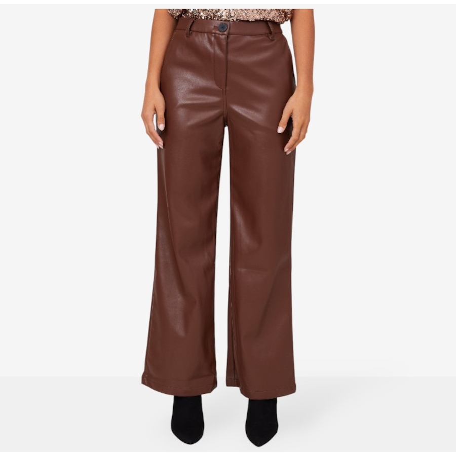 Image 101862_CHU.jpg, Product 101-862 / Price $94.88, Stacy London Faux Leather Pleated Trouser from by Stacy London on TSC.ca's Fashion department