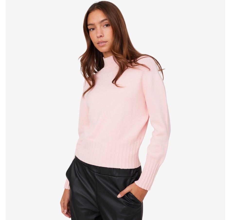 Image 101883_PNK.jpg, Product 101-883 / Price $59.88, Astrid Mockneck Sweater with Ribbed Details from Astrid on TSC.ca's Fashion department